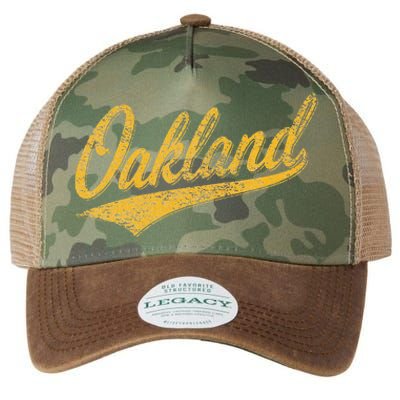 OAKLAND CALIFORNIA VARSITY SCRIPT CLASSIC SPORT JERSEY STYLE Legacy Tie Dye Trucker Hat