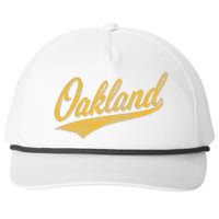 OAKLAND CALIFORNIA VARSITY SCRIPT CLASSIC SPORT JERSEY STYLE Snapback Five-Panel Rope Hat