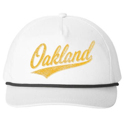 OAKLAND CALIFORNIA VARSITY SCRIPT CLASSIC SPORT JERSEY STYLE Snapback Five-Panel Rope Hat