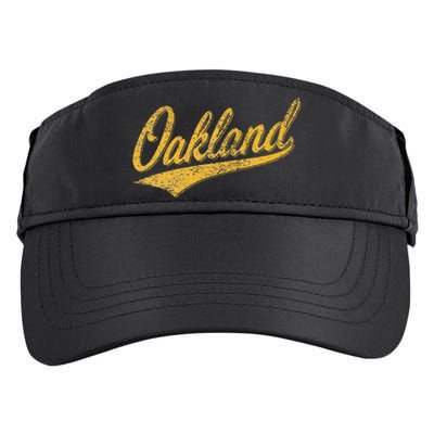 OAKLAND CALIFORNIA VARSITY SCRIPT CLASSIC SPORT JERSEY STYLE Adult Drive Performance Visor