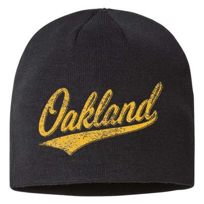 OAKLAND CALIFORNIA VARSITY SCRIPT CLASSIC SPORT JERSEY STYLE Sustainable Beanie