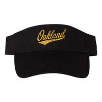 OAKLAND CALIFORNIA VARSITY SCRIPT CLASSIC SPORT JERSEY STYLE Valucap Bio-Washed Visor