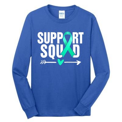 Ovarian Cancer Warrior Support Squad Meaningful Gift Tall Long Sleeve T-Shirt