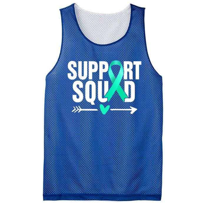 Ovarian Cancer Warrior Support Squad Meaningful Gift Mesh Reversible Basketball Jersey Tank