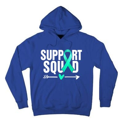 Ovarian Cancer Warrior Support Squad Meaningful Gift Tall Hoodie