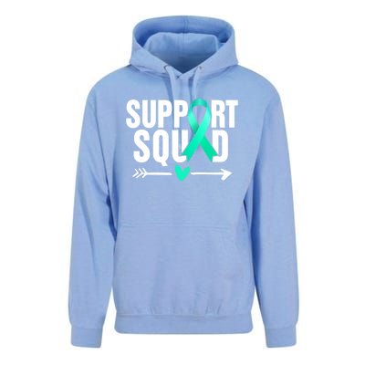 Ovarian Cancer Warrior Support Squad Meaningful Gift Unisex Surf Hoodie