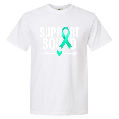 Ovarian Cancer Warrior Support Squad Meaningful Gift Garment-Dyed Heavyweight T-Shirt