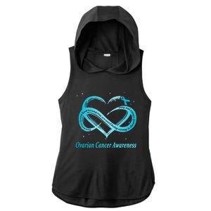 Ovarian Cancer Warrior Gift Ladies PosiCharge Tri-Blend Wicking Draft Hoodie Tank