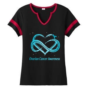 Ovarian Cancer Warrior Gift Ladies Halftime Notch Neck Tee