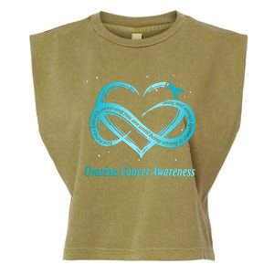 Ovarian Cancer Warrior Gift Garment-Dyed Women's Muscle Tee