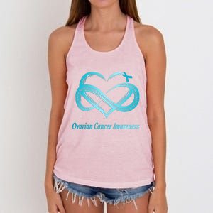 Ovarian Cancer Warrior Gift Women's Knotted Racerback Tank