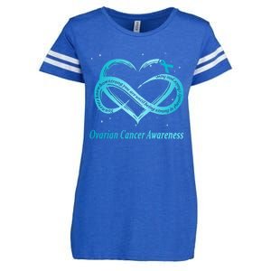 Ovarian Cancer Warrior Gift Enza Ladies Jersey Football T-Shirt