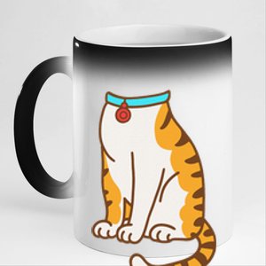 Orange Cat Women Orange Cat Costume Gift 11oz Black Color Changing Mug