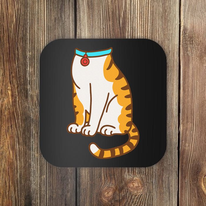 Orange Cat Women Orange Cat Costume Gift Coaster