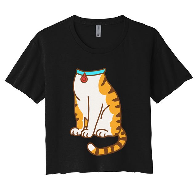 Orange Cat Women Orange Cat Costume Gift Crop Top