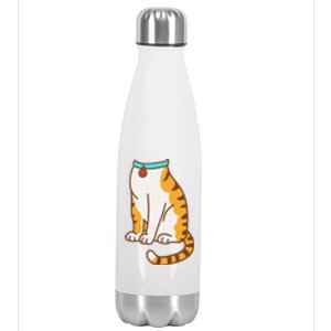 Orange Cat Women Orange Cat Costume Gift Stainless Steel Insulated Water Bottle