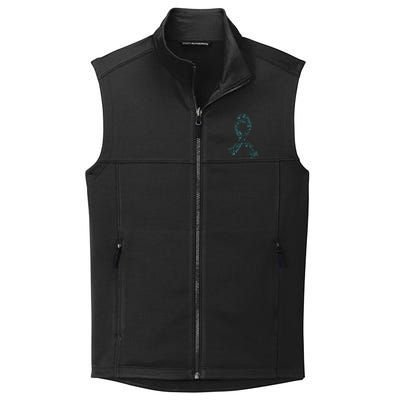 Ovarian Cancer Warrior Teal Ribbon Awareness Gift Collective Smooth Fleece Vest