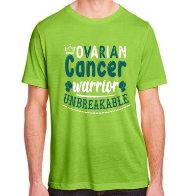 Ovarian Cancer Warrior Unbreakable Great Gift Adult ChromaSoft Performance T-Shirt