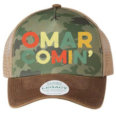Omar Comin Wire Funny Meme Trending Popular Culture Slang Legacy Tie Dye Trucker Hat