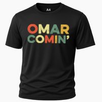 Omar Comin Wire Funny Meme Trending Popular Culture Slang Cooling Performance Crew T-Shirt