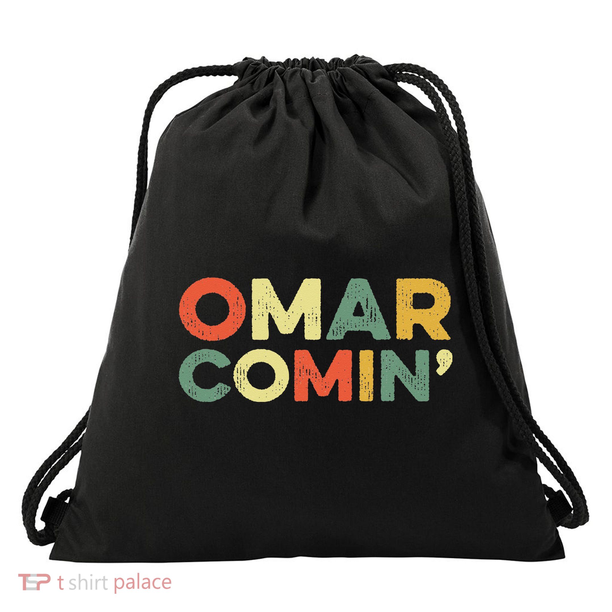 Omar Comin Wire Funny Meme Trending Popular Culture Slang Drawstring Bag