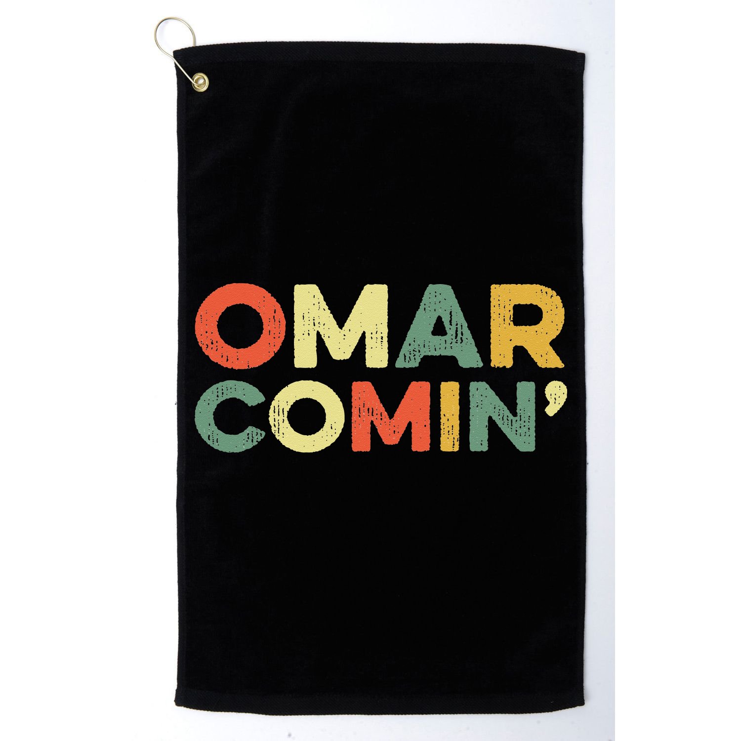 Omar Comin Wire Funny Meme Trending Popular Culture Slang Golf Towel
