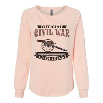 Official Civil War Enthusiast American Lover US Reenactor Womens California Wash Sweatshirt