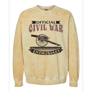 Official Civil War Enthusiast American Lover US Reenactor Colorblast Crewneck Sweatshirt