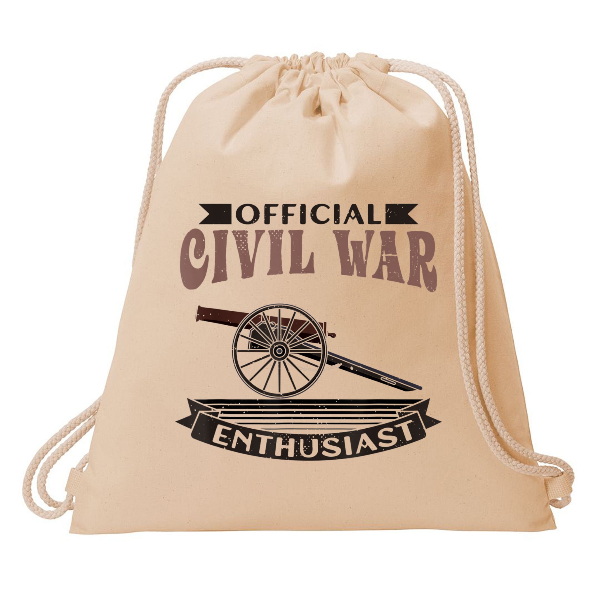 Official Civil War Enthusiast American Lover US Reenactor Drawstring Bag