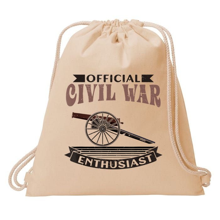 Official Civil War Enthusiast American Lover US Reenactor Drawstring Bag