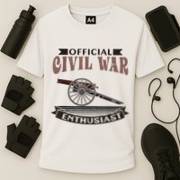 Official Civil War Enthusiast American Lover US Reenactor Cooling Performance Crew T-Shirt