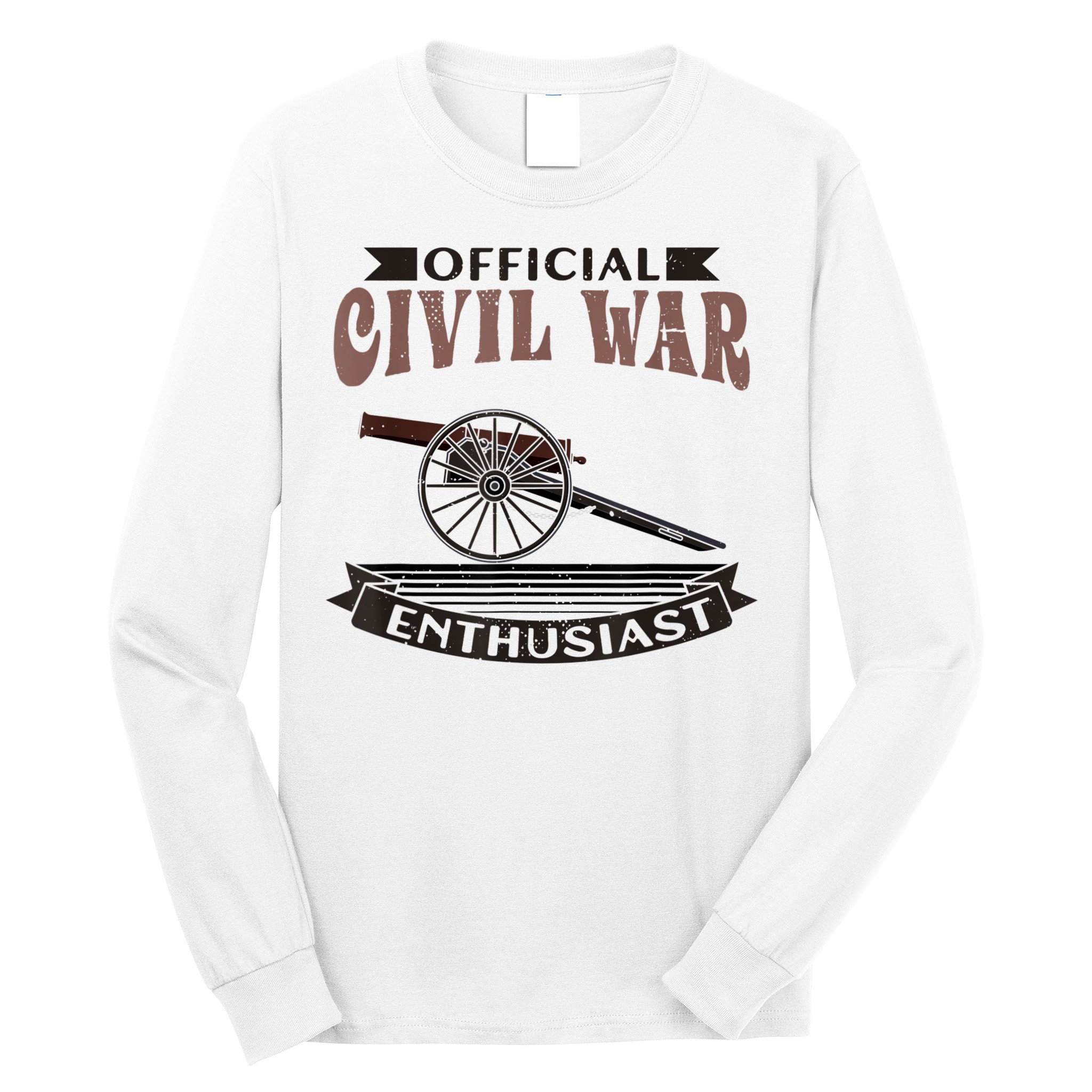 Official Civil War Enthusiast American Lover US Reenactor Long Sleeve Shirt