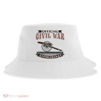 Official Civil War Enthusiast American Lover US Reenactor Sustainable Bucket Hat
