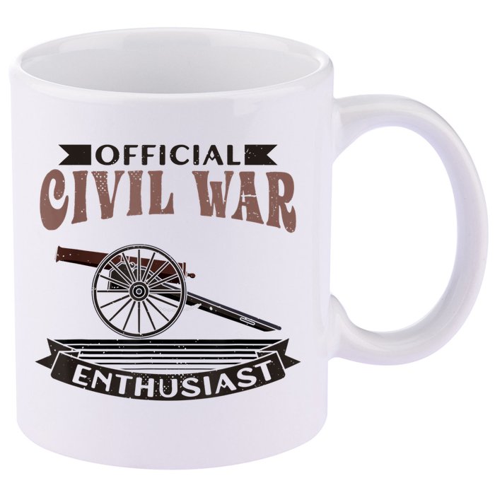 Official Civil War Enthusiast American Lover US Reenactor 11oz C Handle Ceramic Mug