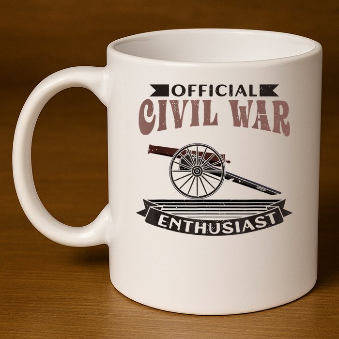 Official Civil War Enthusiast American Lover US Reenactor 11oz C Handle Ceramic Mug