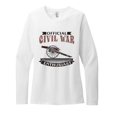 Official Civil War Enthusiast American Lover US Reenactor Womens CVC Long Sleeve Shirt