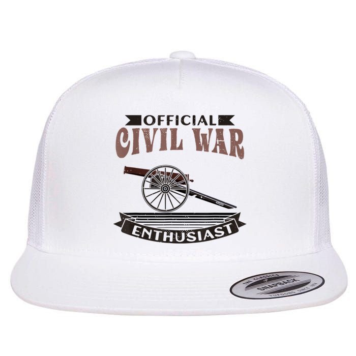 Official Civil War Enthusiast American Lover US Reenactor Flat Bill Trucker Hat