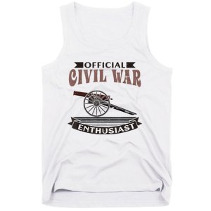 Official Civil War Enthusiast American Lover US Reenactor Tank Top