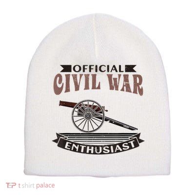 Official Civil War Enthusiast American Lover US Reenactor Short Acrylic Beanie
