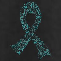 Ovarian Cancer Warrior Teal Ribbon Awareness Gift Golf Towel