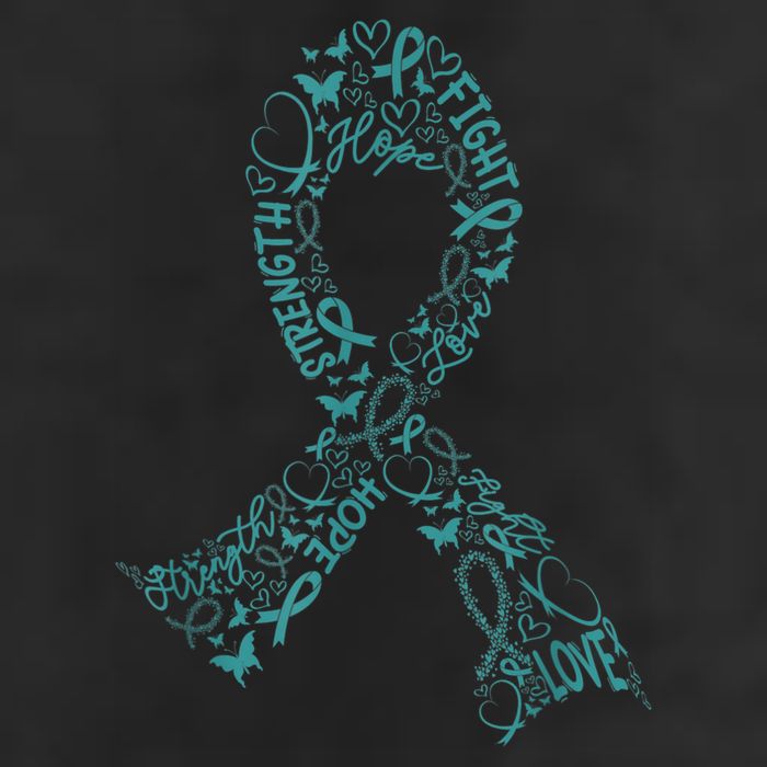 Ovarian Cancer Warrior Teal Ribbon Awareness Gift Golf Towel
