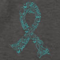 Ovarian Cancer Warrior Teal Ribbon Awareness Gift Vector Backpack