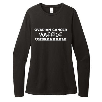 Ovarian Cancer Warrior Unbreakable Gift Womens CVC Long Sleeve Shirt