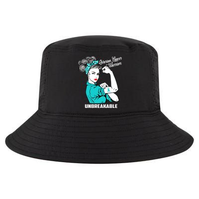 Ovarian Cancer Warrior Unbreakable Great Gift Cool Comfort Performance Bucket Hat