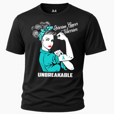 Ovarian Cancer Warrior Unbreakable Great Gift Performance Shirt