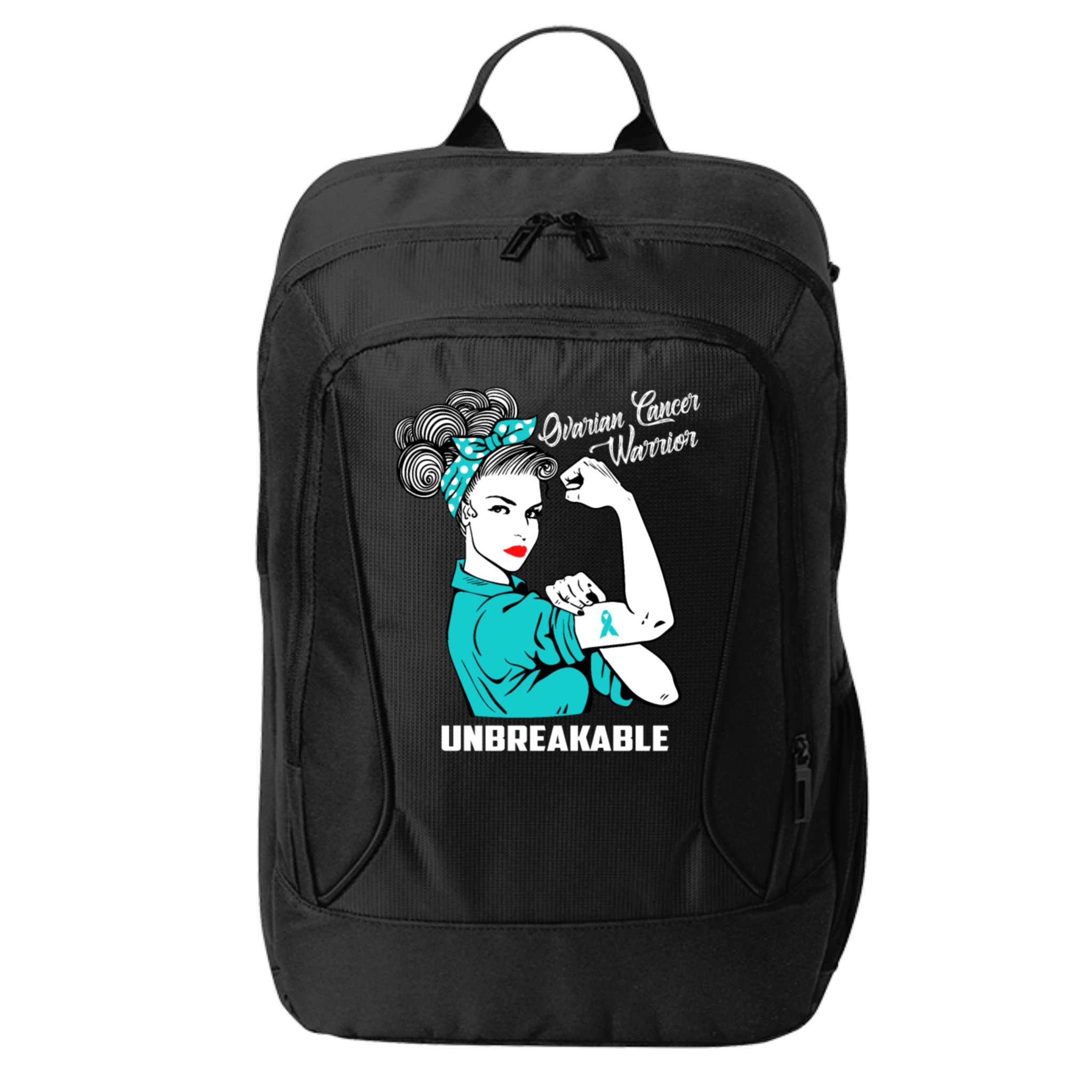 Ovarian Cancer Warrior Unbreakable Great Gift City Backpack