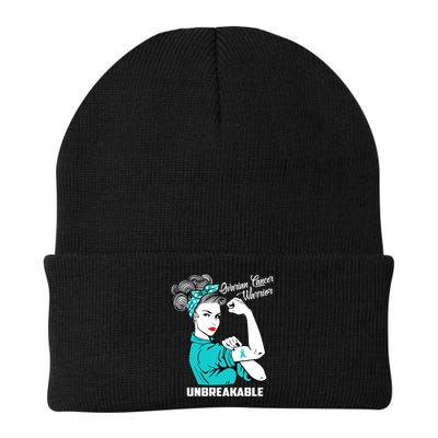 Ovarian Cancer Warrior Unbreakable Great Gift Beanie