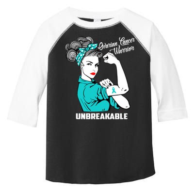 Ovarian Cancer Warrior Unbreakable Great Gift Toddler Fine Jersey T-Shirt