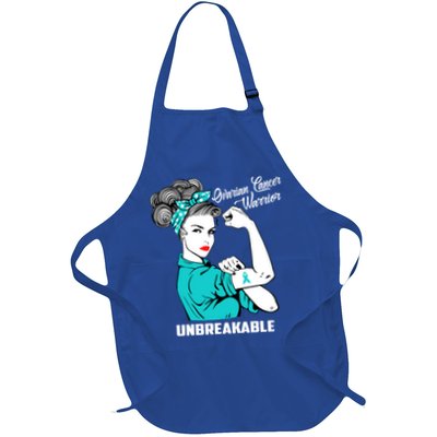 Ovarian Cancer Warrior Unbreakable Great Gift Apron