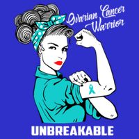 Ovarian Cancer Warrior Unbreakable Great Gift 16 in Basic Backpack